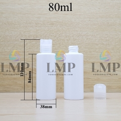 Chai PETG vai ngang nắp nhấn