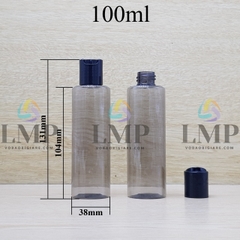 Chai PETG vai ngang nắp nhấn