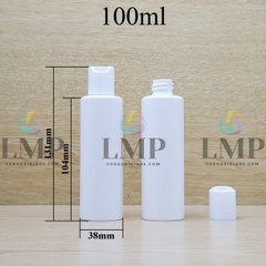 Chai PETG vai ngang nắp nhấn