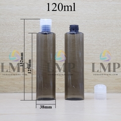 Chai PETG vai ngang nắp nhấn