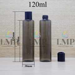 Chai PETG vai ngang nắp nhấn