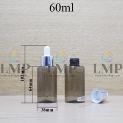Chai PETG vai ngang nắp bóp khoen nhôm