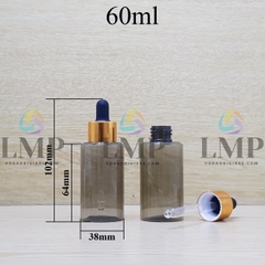 Chai PETG vai ngang nắp bóp khoen nhôm
