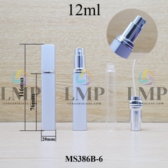 Chai nước hoa bọc nhôm thân vuông 12ml