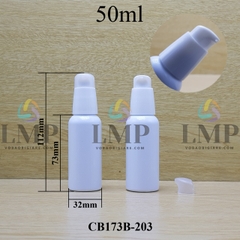 Chai vai tròn đầu xịt giọt nắp chụp mờ 50ml