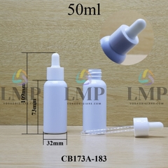 Chai vai tròn nắp bóp khoen nhựa trơn 50ml
