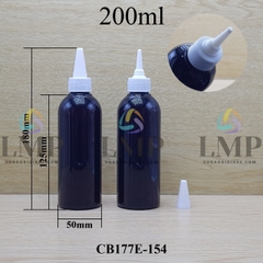 Chai 24g vai tròn nắp nhọn sọc 200ml