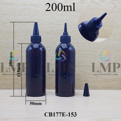 Chai 24g vai tròn nắp nhọn sọc 200ml