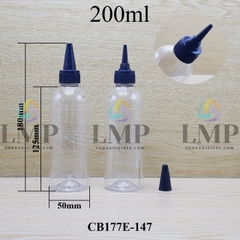 Chai 24g vai tròn nắp nhọn sọc 200ml