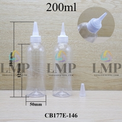 Chai 24g vai tròn nắp nhọn sọc 200ml