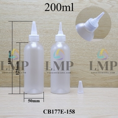 Chai 24g vai tròn nắp nhọn sọc 200ml