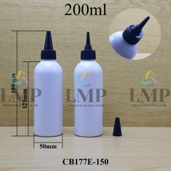Chai 24g vai tròn nắp nhọn sọc 200ml