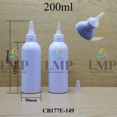 Chai 24g vai tròn nắp nhọn sọc 200ml