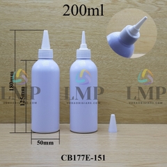 Chai 24g vai tròn nắp nhọn sọc 200ml