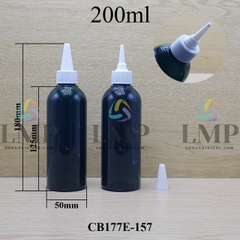 Chai 24g vai tròn nắp nhọn sọc 200ml