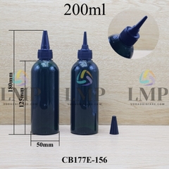 Chai 24g vai tròn nắp nhọn sọc 200ml