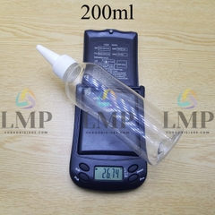 Chai 24g vai tròn nắp nhọn sọc 200ml