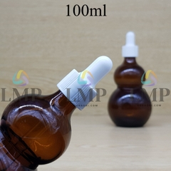 Chai hồ lô nắp bóp khoen nhựa sọc 100ml