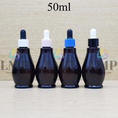 Chai đèn dầu nắp bóp khoen nhựa trơn 50ml