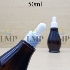 Chai đèn dầu nắp bóp khoen nhựa trơn 50ml