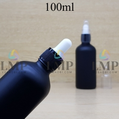 Chai tinh dầu phun mờ nắp bóp khoen nhựa sọc có nắp chụp 100ml