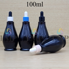 Chai đèn dầu nắp bóp khoen nhựa trơn 100ml