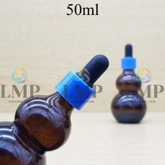 Chai hồ lô nắp bóp khoen nhựa trơn 50ml
