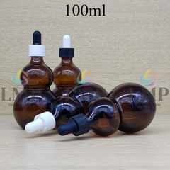 Chai hồ lô nắp bóp khoen nhựa sọc 100ml