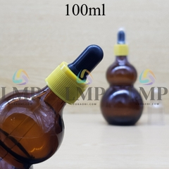 Chai hồ lô nắp bóp khoen nhựa sọc có nắp chụp 100ml