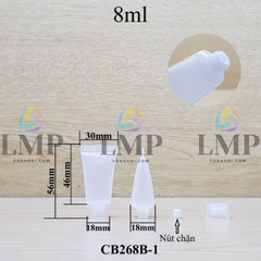 Tuýp nhựa miệng tuýp 6mm nắp vặn 8ml