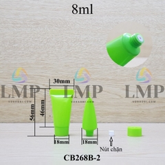 Tuýp nhựa miệng tuýp 6mm nắp vặn 8ml