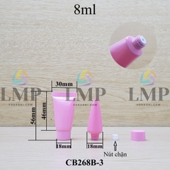 Tuýp nhựa miệng tuýp 6mm nắp vặn 8ml