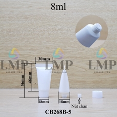 Tuýp nhựa miệng tuýp 6mm nắp vặn 8ml