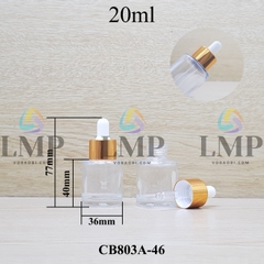 Chai thủy tinh nắp bóp khoen nhôm