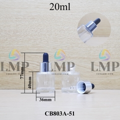 Chai thủy tinh nắp bóp khoen nhôm