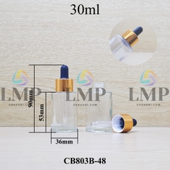 Chai thủy tinh nắp bóp khoen nhôm