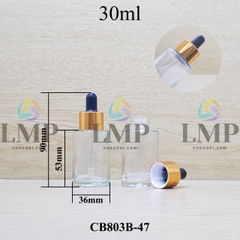 Chai thủy tinh nắp bóp khoen nhôm