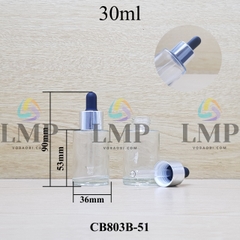 Chai thủy tinh nắp bóp khoen nhôm