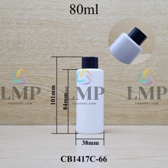 Chai PETG vai ngang nắp vặn trơn
