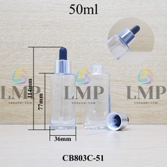 Chai thủy tinh nắp bóp khoen nhôm