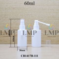 Chai PETG vai ngang đầu xịt mũi 360 độ