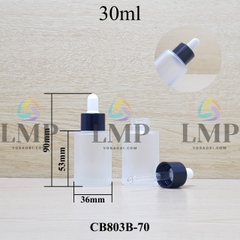 Chai thủy tinh nắp bóp khoen nhựa trơn