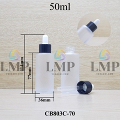 Chai thủy tinh nắp bóp khoen nhựa trơn