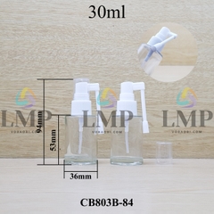 Chai thủy tinh đầu xịt mũi 360 độ