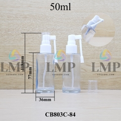 Chai thủy tinh đầu xịt mũi 360 độ
