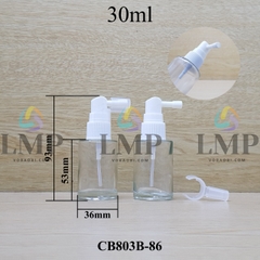 Chai thủy tinh đầu xịt mũi 90 độ