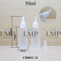 Chai thủy tinh nắp nhọn sọc