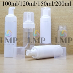 Chai tạo bọt nắp trắng