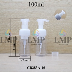 Chai tạo bọt nắp có khóa