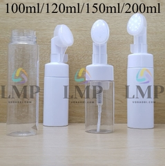 Chai tạo bọt đầu massage oval